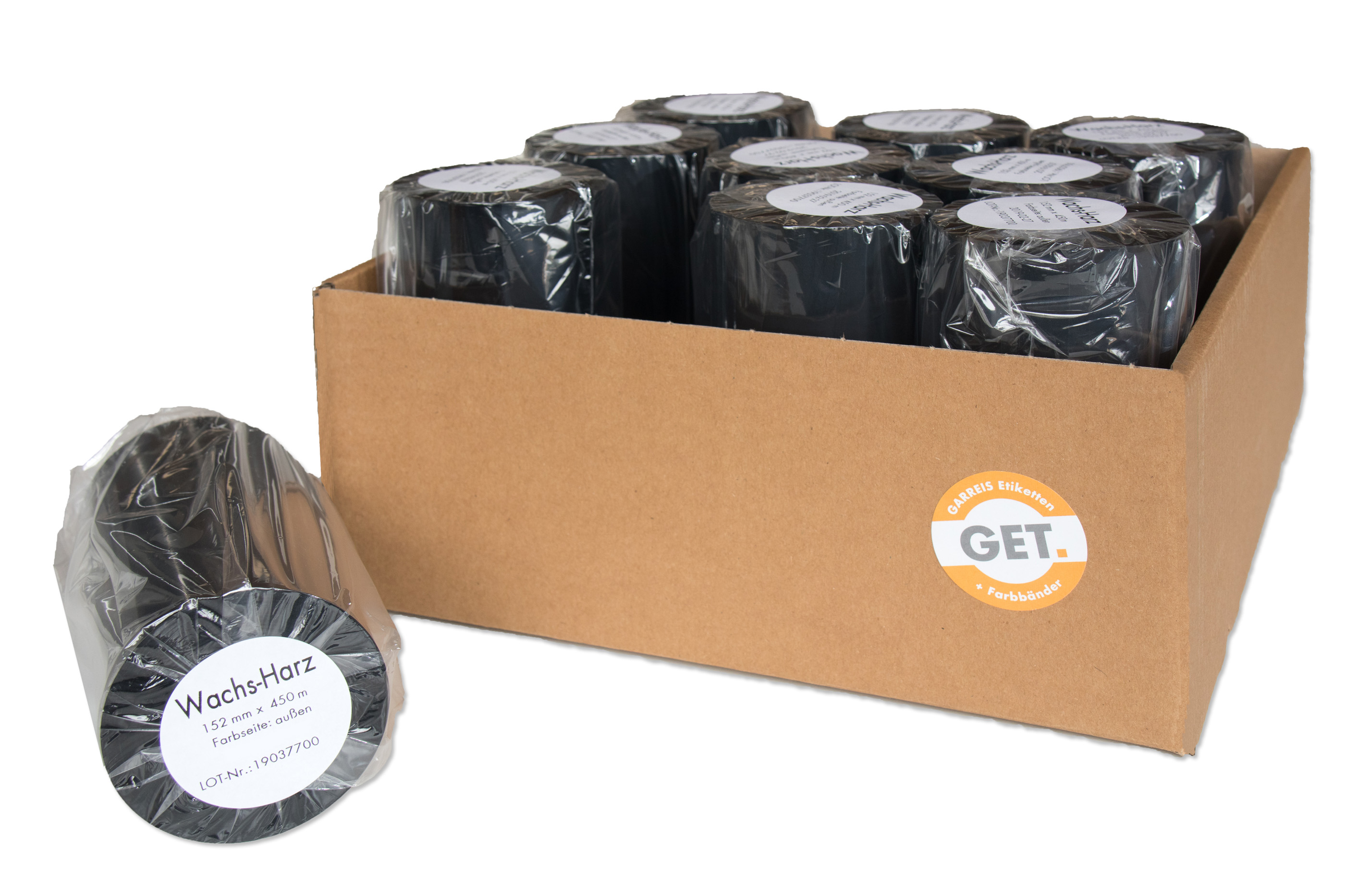 Thermotransfer-Farbband 60mm X 300m | Wachs/Harz Mischung | Für Industrie-Drucker