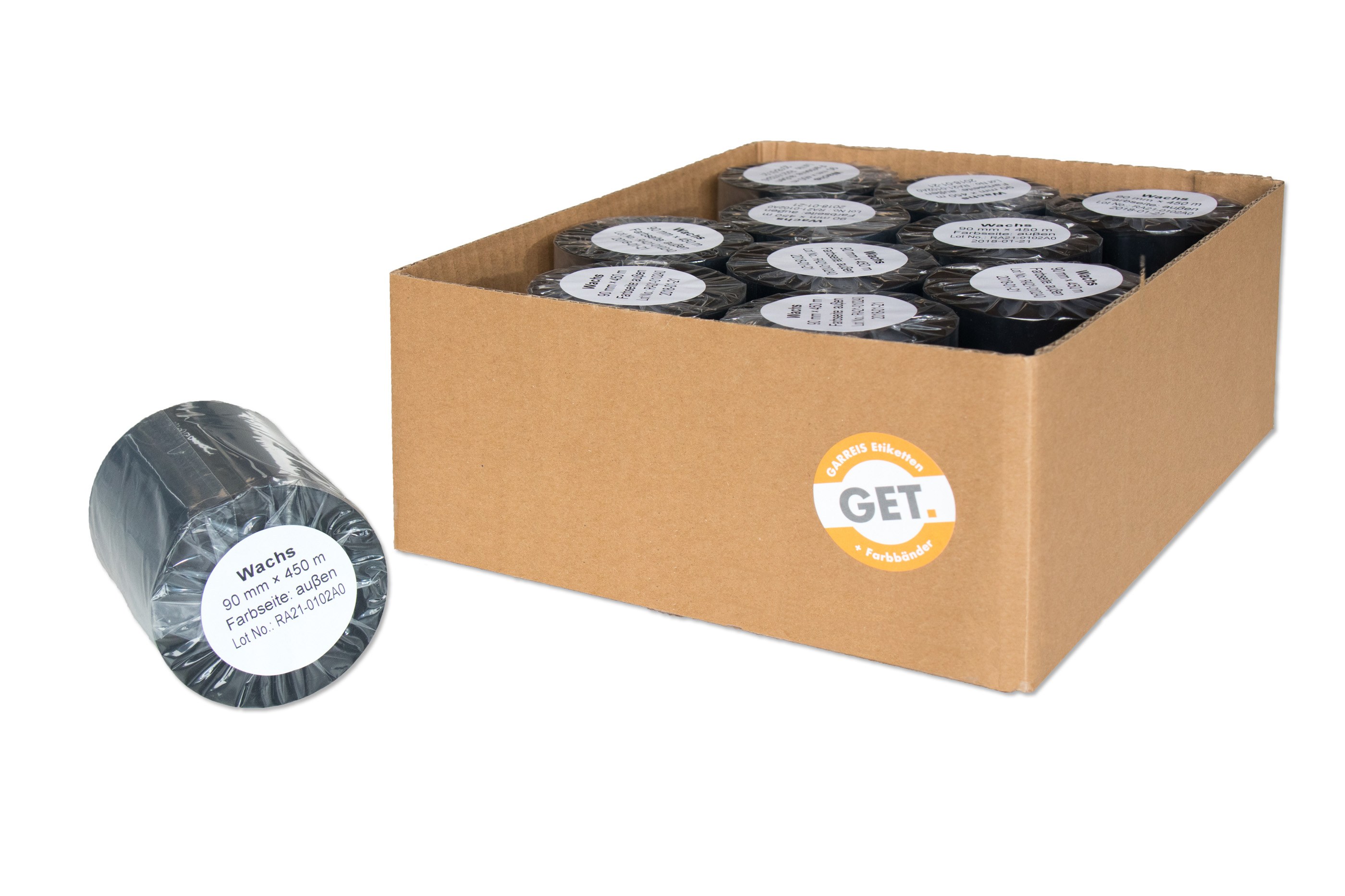 Farbband Wachs für Thermotransfer-Drucker Farbseite außen