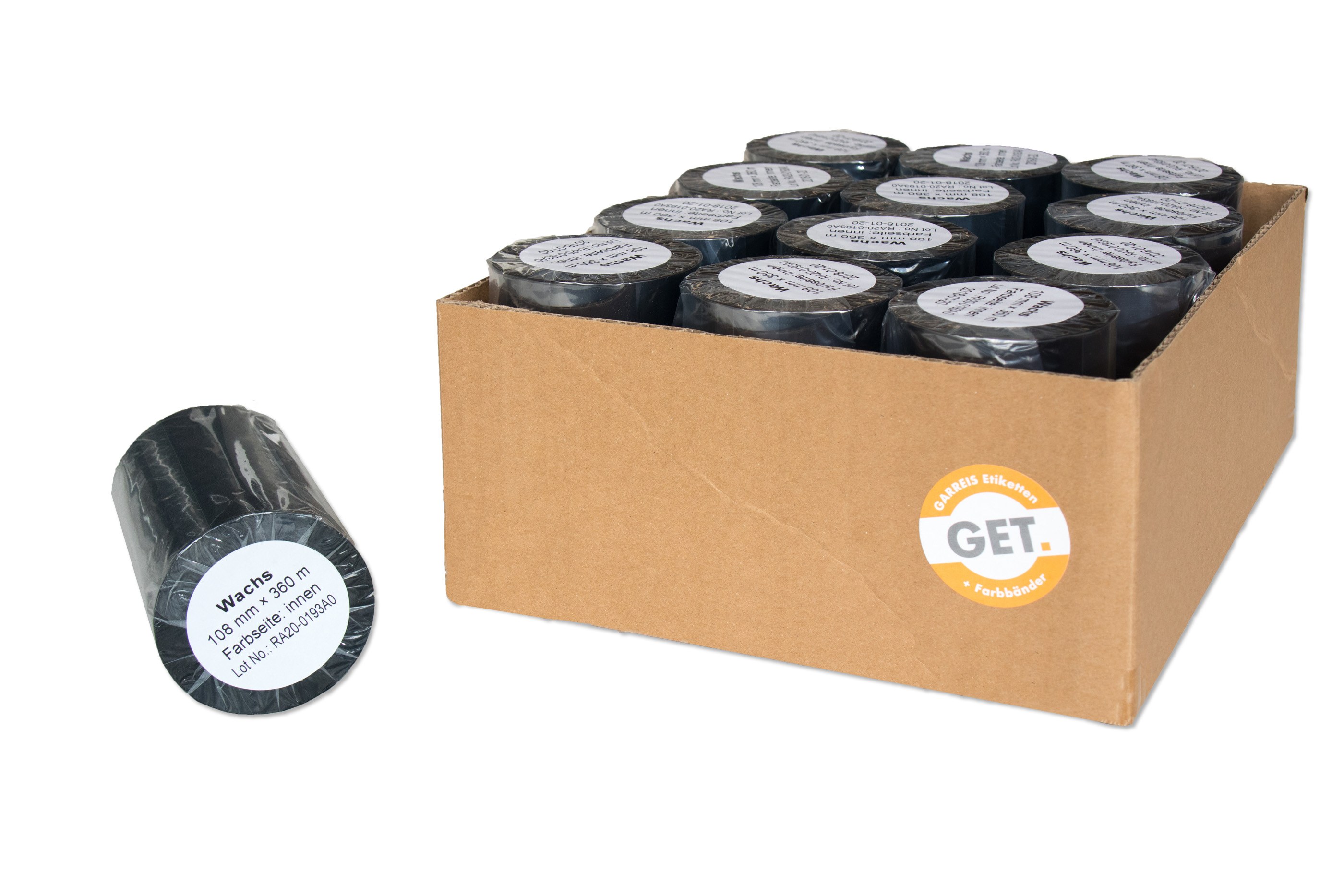 Farbband Wachs für Thermotransfer-Drucker Farbseite außen